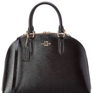COACH Womens Quinn Crossgrain Leather Bag Black